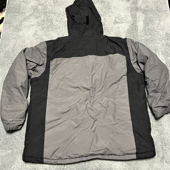 Columbia Coat Mens XXL Omni Heat Nylon Jacket Gray Hooded - Picture 4 of 10